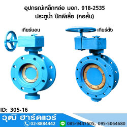 อุปกรณ์เหล็กหล่อ มอก. ประตูน้ำ ปีกผีเสื้อ (คอสั้น)