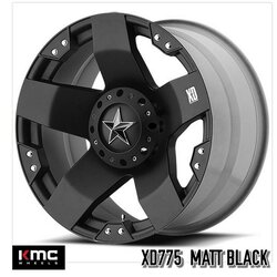 KMC WHEELS XD*SERIES XD755 Rockstar ขอบ17X8 นิ้ว ET+10 PCD 6X135/6X139.7 MATT BLACK