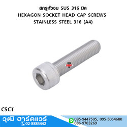สกรูหัวจม SUS 316 มิล