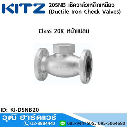 KITZ รุ่น 20SNB เช็ควาล์วเหล็กเหนียว หน้าแปลน (Ductile Iron Check Valves) 1/2"-2"