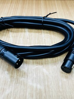 XLR Male to XLR Female Cable 3m.