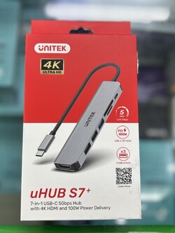 Unitek H1118A 7-in-1 USB-C 5Gbps Hub with 4K HDMI and 100W Power Delivery