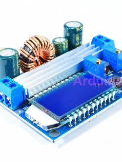 LCD Digital Display Buck-Boost Power Supply Module แปลงไฟจาก 5.5 - 30 Volt เป็น 0.5 - 30 Volt