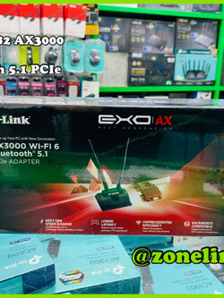 Wireless PCIe Adapter D-LINK (DWA-X582) AX3000 Dual Band WIFi Bluetooth 5.1