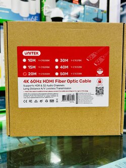 Unitek Y-C1030BK 4K 60Hz HDMI Fiber Optic Cable 20m.