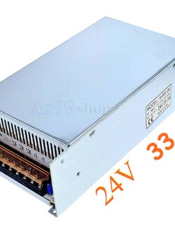 สวิตชิ่งเพาเวอร์ซัพพลาย Switching Power Supply 24V 33.3A 800W(สีเงิน) S-800-24
