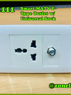 Link UC-1111 Smart MATV F-Type Outlet w/Universal Sock