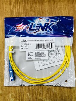 LINK UFP960S31-1.5 SC 9/125 3.0mm Simplex Pigtail 1.5m,LSZH