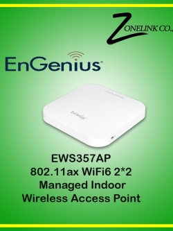 EnGenius EWS357AP 802.11ax WiFi 6 2×2 Managed Indoor Wireless Access Point