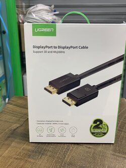 UGREEN 10245 CABLE (สายจอมอนิเตอร์) UGREEN DISPLAY PORT TO DISPLAY PORT 1.5 METER