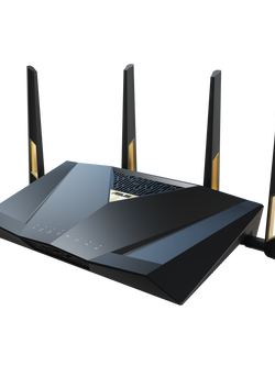 ASUS RT-BE88U Dual-band WiFi 7 AiMesh Extendable Performance Router, 4K-QAM, MLO, Dual 10G ports, SFP+, Four 2.5G ports, Four 1G ports, 34G WAN/LAN capacity, Subscription-free network security, VPNs
