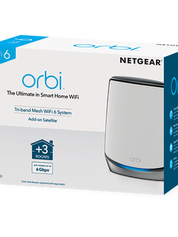 AX6000 WiFi Satellite (RBS850) Orbi Tri-Band WiFi 6 Add-on Satellite, 6Gbps