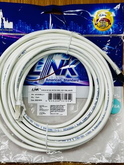 Link US-5210SLZ-1 Shield CAT 6A RJ45-RJ45 Patch Cord 10 M., XG, LSZH