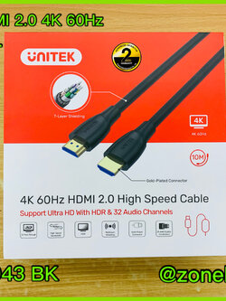 Unitek C11043 BK 10m 4K 60Hz HDMI 2.0 High Speed Cable
