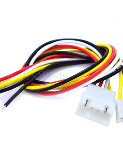 4P XH2.54mm plug-in terminal line ขั้วต่อคอนเน็กเตอร์พร้อมสายไฟยาว 20 cm( 1 ชุด ผู้+เมีย)