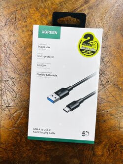 UGREEN 20883 USB 3.0A Male to type C Male 1.5m.Fast Charging Data Transfer