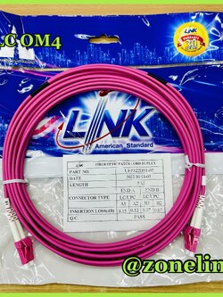 UFP322D31-05 LC - LC Patch cord OM4, 5m.Duplex, UPC-UPC Jacket 3mm.