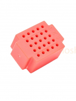 บอร์ดทดลองขนาดเล็ก-สีแดง ขนาด 25 ช่อง Protoboard Breadboard Red 25 holes