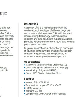 Composite Hoses and Flex, LPG, CRIOGENICAs I CRYOGENIC