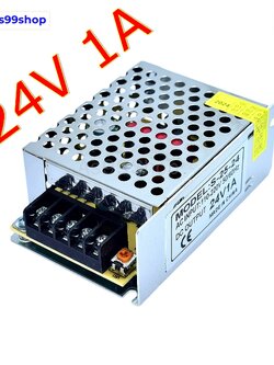 24V 1A 25W สวิตชิ่งเพาเวอร์ซัพพลาย Switching Power Supply (สีเงิน) S-25-24