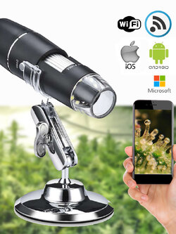  Wifi portable digital microscope 1000X กล้องส่องไตรโคม ซูม 1000 เท่า WiFi ไร้สาย 