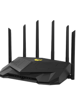 TUF Gaming AX5400(TUF-AX5400) Dual Band WiFi 6 Gaming Router with dedicated Gaming Port, 3 steps port forwarding, AiMesh for mesh WiFi, AiProtection Pro network security and AURA RGB lighting