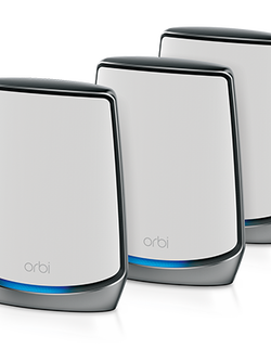 Netgear AX6000 WiFi Mesh System (RBK853) Orbi Tri-Band WiFi 6 Mesh System, 6Gbps, Router + 2 Satellites