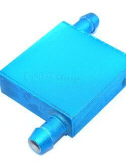 40*40*12 Aluminum Water Cooling Block Radiator Heatsink (อลูมิเนียมบล็อกฟ้าแบบหน้า-หลัง)
