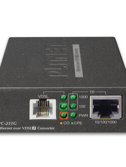VC-231G 1-Port 10/100/1000T Ethernet to VDSL2 Converter -30a profile w/ G.vectoring, RJ11