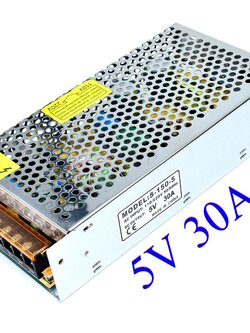 Switching Power Supply สวิตชิ่งเพาเวอร์ซัพพลาย 5V 30A 150W(สีเงิน) S-150-5
