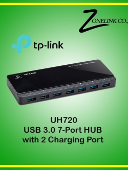 USB 3.0 7-Port Hub with 2 Charging Ports UH720