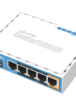 hAP ac lite Dual-Concurrent 2.4/5GHz AP, 802.11ac, Five Ethernet ports, PoE-out on port 5, USB for 3G/4G support