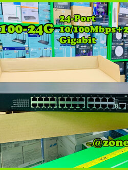 ZyXEL ES1100-24G 24 Port 10/100 Fast Ethernet + 2 dual personality GbE Ports Unmanaged Switch