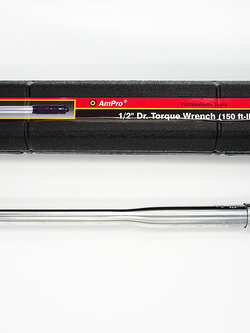 ด้ามปอนด์ (ออโต้) หัวฟรี 1/2" AMPRO ขนาด 10-150 ฟุตปอนด์ (14-210Nm) (ความยาวทั้งตัว 18")