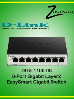 DGS-1100-08 8-Port Layer 2 Lite Smart Managed Gigabit Switch