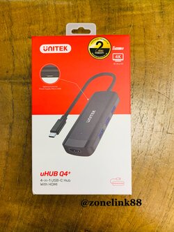 uHUB Q4+ 4-in-1 Powered USB-C Hub with HDMI Model Number: H1110B