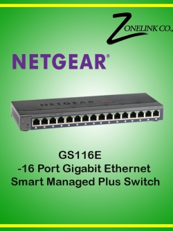GS116E — 16 Port Gigabit Ethernet Smart Managed Plus Switch