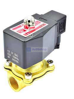 Outdoor waterproof Solenoid Valve โซลินอยด์วาล์วทองเหลือง NC ปกติปิด 1/2" 12VDC