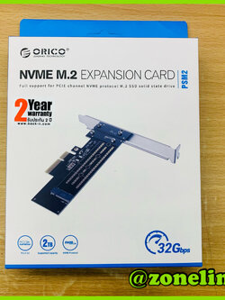 ORICO M.2 NVME to PCI-E 3.0 X4 Expansion Card (PSM2)