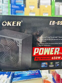 Oker EB-650 POWER SUPPLY BIG WINDMILL 650W ATX POWER SUPPLY
