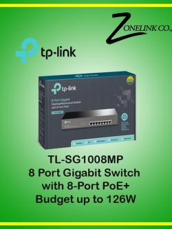 TL-SG1008MP 8-Port Gigabit Desktop/Rackmount Switch with 8-Port PoE+