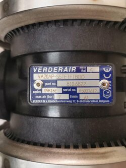 Diaphragm Pump, VERDERAIR,VA20AP-SSTFTFTBOO