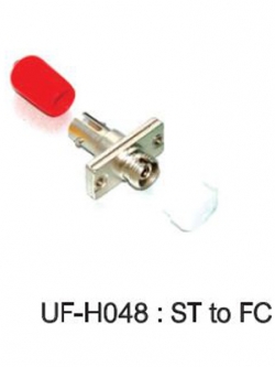 FIBER OPTIC UF-H048 ST to FC HYBRID ADAPTER SM, Ceramic Sleeve Metal Housing