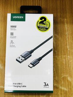 UGREEN 60127 USB-A 2.0 to USB-C Cable Nickel Plating Aluminum Braid 1.5m.