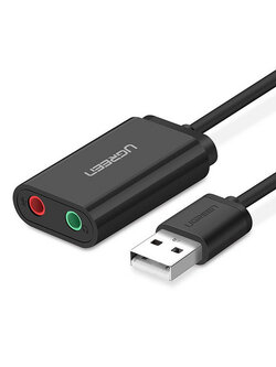 USB Audio Adapter External Stereo Sound Card with Mic