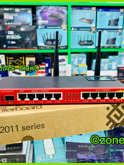 MikroTik RB2011UiAS-2HnD-IN Wireless Router 2.4GHz, 5-Port Gigabit Ethernet, SFP cage, LCD Status, PoE output on Eth10, RouterOS L5