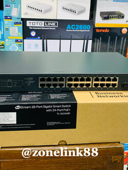 TP-link TL-SG2428P JetStream 28-Port Gigabit Smart Switch with 24-Port PoE+