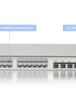 RG-NBS5100-24GT4SFP L2+ Cloud Managed Switch 24 Port Gigabit, 4 Port SFP