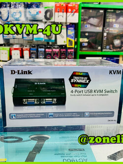 D-Link DKVM-4U - 4-Port USB KVM Switch - 2 Cables Included