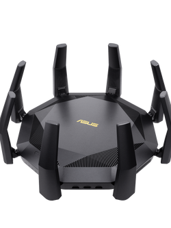 RT-AX89X 12-stream AX6000 Dual Band WiFi 6 (802.11ax) Router supporting MU-MIMO and OFDMA technology, with AiProtection Pro network security powered by Trend Micro and Adaptive QoS